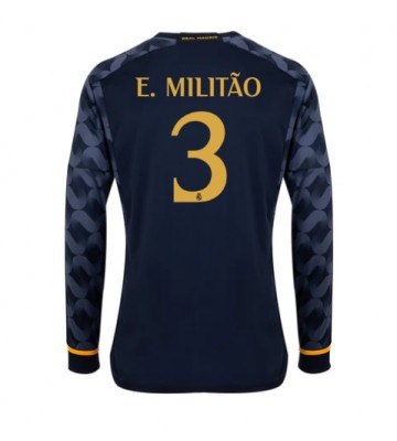 Real Madrid Eder Militao #3 Replica Away Stadium Shirt 2023-24 Long Sleeve